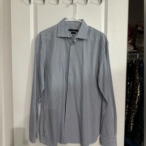 John Varvatos Men’s Dress Shirt long sleeve button up 16 34/35 neck Slim Fit